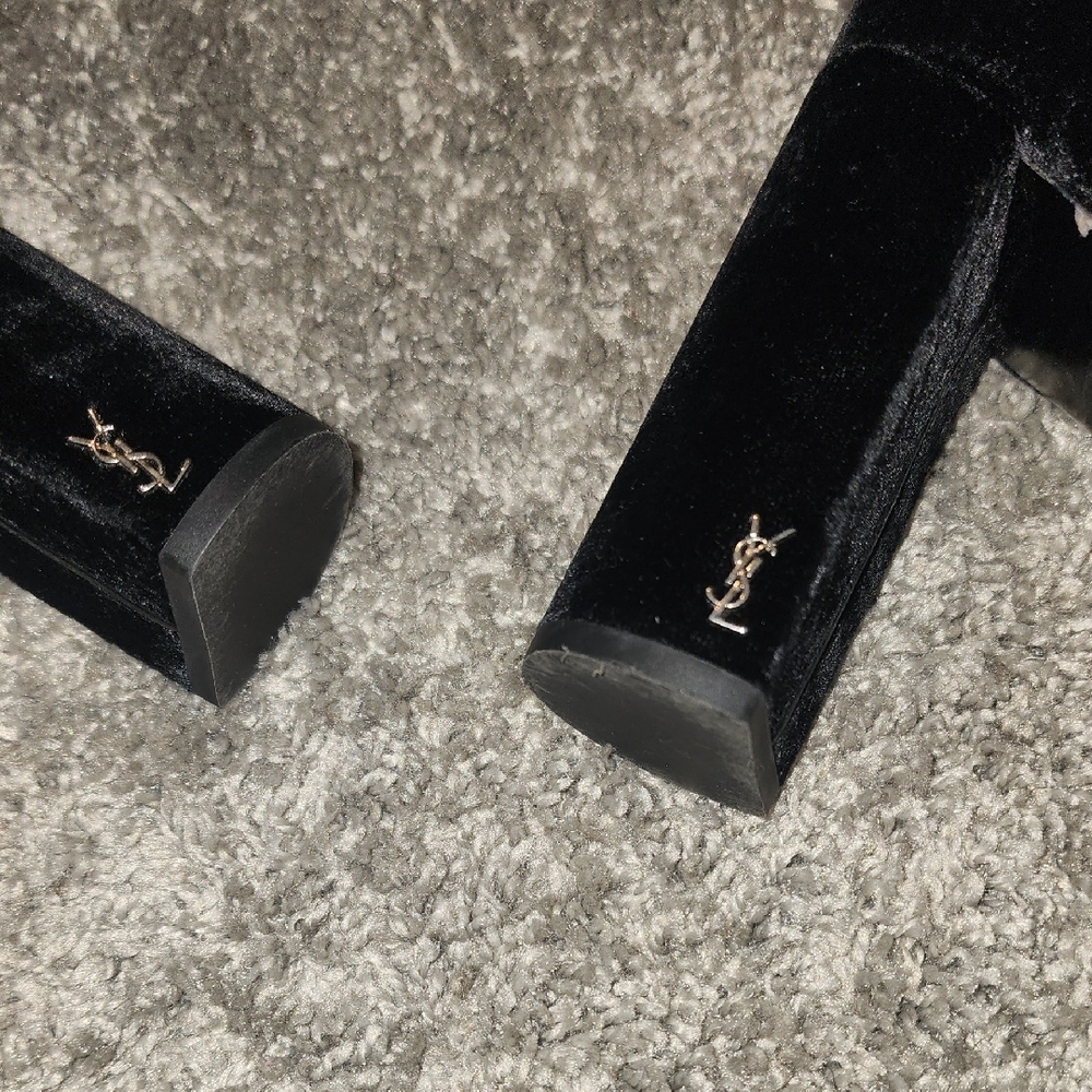 Yves Saint Laurent Black Velvet Ankle Boots - Picture 8 of 14
